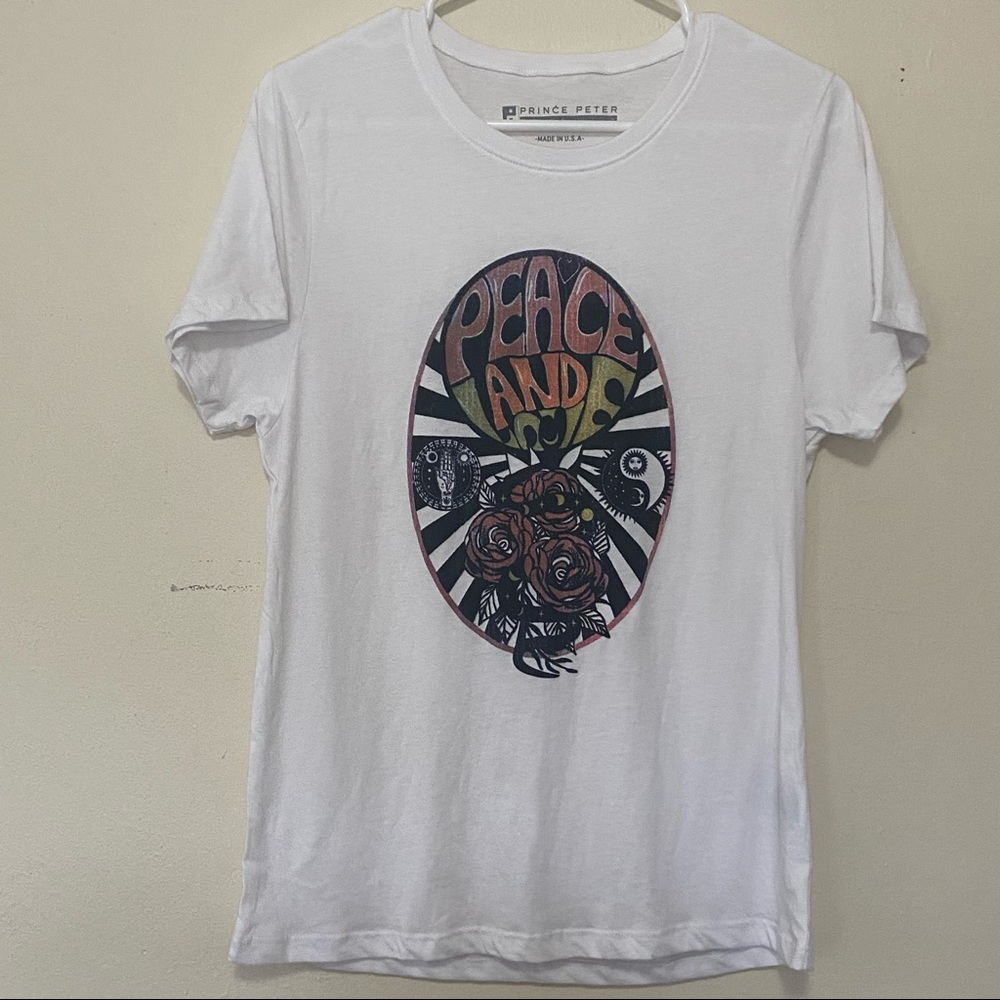 Prince Peter Love and Peace Graphic T Shirt Medium